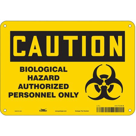 CONDOR USA INC 447X08 BIOHAZARD SIGN 10 W 7 H 0.055 THICK