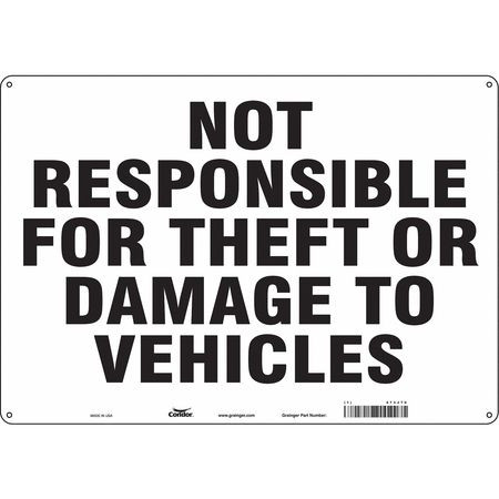 CONDOR USA INC 473J70 SAFETY SIGN 20 W 14 H 0.055 THICKNESS