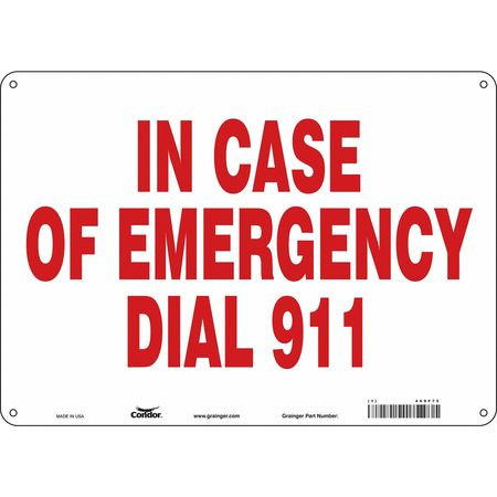 CONDOR USA INC 469F75 SAFETY SIGN,10 IN X 14 IN,ALUMINUM