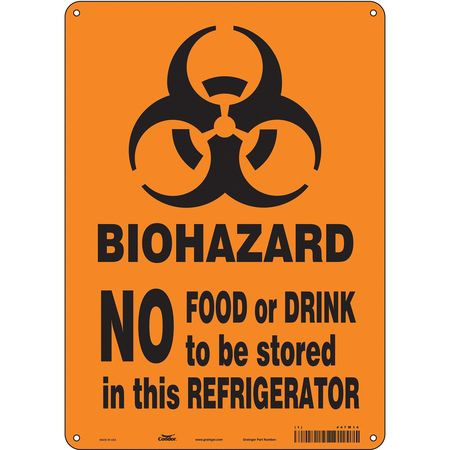 CONDOR USA INC 447W14 BIOHAZARD SIGN 10 W 14 H 0.032 THICK
