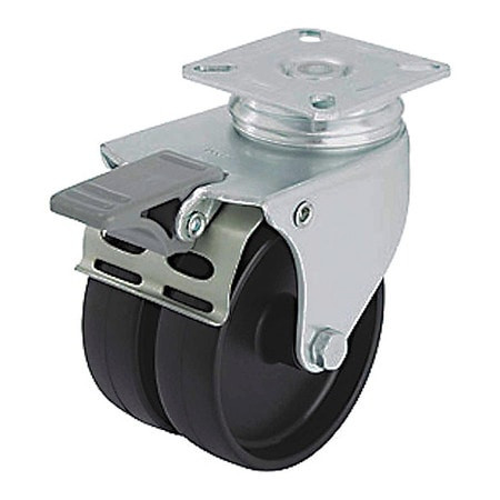 GRAINGER GLOBAL SOURCING LDA-POA 75G-FI STANDARD PLATE CASTER SWIVEL 220 LB.