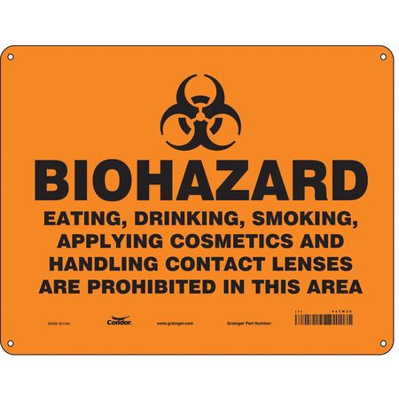 CONDOR USA INC 447W26 BIOHAZARD SIGN 14 W 10 H 0.055 THICK