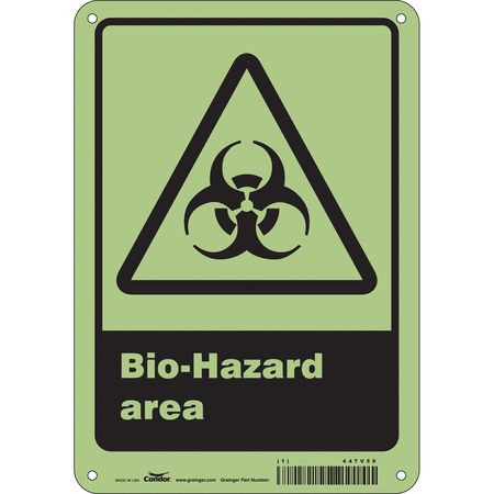 CONDOR USA INC 447V59 BIOHAZARD SIGN 7 W 10 H 0.070 THICK