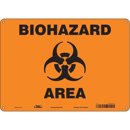 CONDOR USA INC 447W43 BIOHAZARD SIGN 14 W 10 H 0.032 THICK
