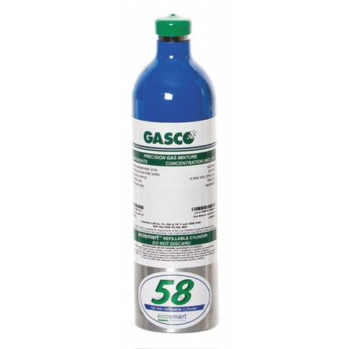 GASCO 58ES-252-3 CALIBRATION GAS CYLINDER CAPACITY 58L GASCO 58ES-252-3 CALIBRATION GAS CYLINDER CAPACITY 58L