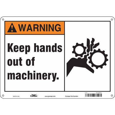 CONDOR USA INC 475D67 SAFETY SIGN,10 IN X 14 IN,ALUMINUM