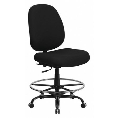 FLASH FURNITURE WL-715MG-BK-D-GG DRAFT CHAIR BLACK SEAT FABRIC BACK