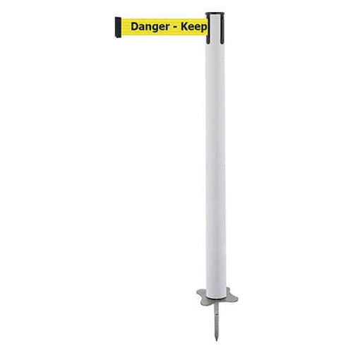 TENSABARRIER 884-32-STD-YDX-C SPIKE POST WHITE POST 43 H
