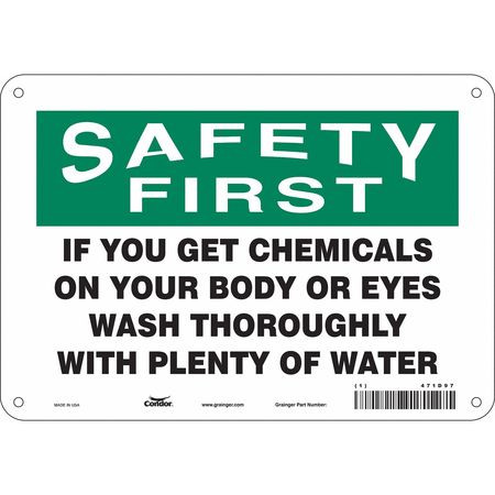 CONDOR USA INC 471D97 SAFETY SIGN 10 W X 7 H 0.055 THICK