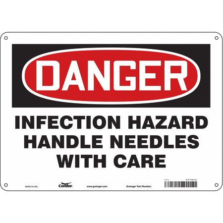 CONDOR USA INC 447X33 BIOHAZARD SIGN 14 W 10 H 0.055 THICK