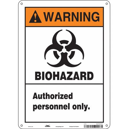 CONDOR USA INC 447X55 BIOHAZARD SIGN 10 W 14 H 0.055 THICK