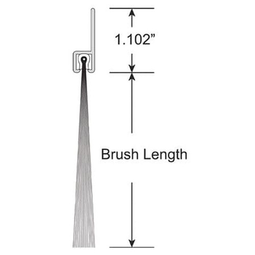 AMERICAN GARAGE DOOR BNS118150-14 NYLON BRUSHSEAL 1-1/8 STR X 1.5  14 FT AMERICAN GARAGE DOOR BNS118150-14 NYLON BRUSHSEAL 1-1/8 STR X 1.5  14 FT