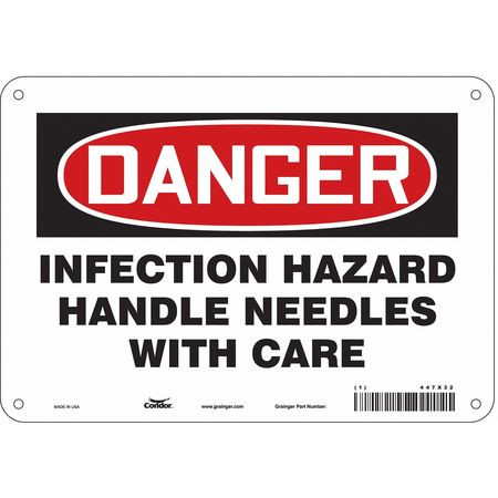 CONDOR USA INC 447X32 BIOHAZARD SIGN 10 W 7 H 0.055 THICK