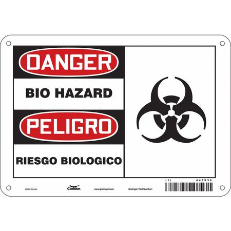 CONDOR USA INC 447X38 BIOHAZARD SIGN 10 W 7 H 0.055 THICK