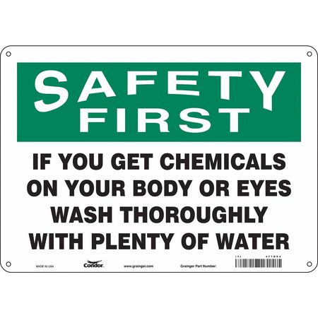 CONDOR USA INC 471D94 SAFETY SIGN 14 W X 10 H 0.032 THICK