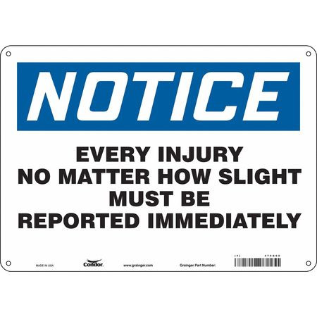 CONDOR USA INC 475G60 SAFETY SIGN,10 IN X 14 IN,ALUMINUM