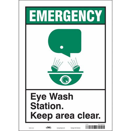 CONDOR USA INC 471C53 SAFETY SIGN 10 W X 14 H 0.004 THICK