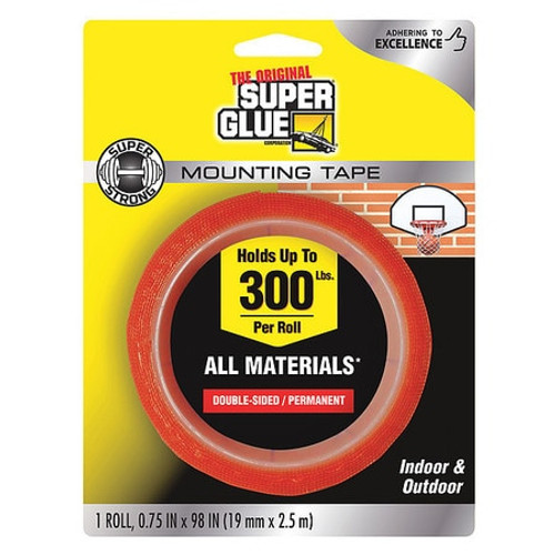 SUPER GLUE 90017 DOUBLE SIDED TAPE 3/4 WIDTH RUBBER