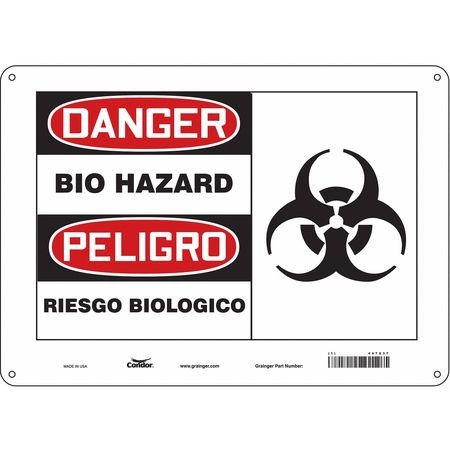 CONDOR USA INC 447X37 BIOHAZARD SIGN 14 W 10 H 0.032 THICK