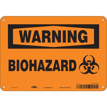 CONDOR USA INC 447X60 BIOHAZARD SIGN 10 W 7 H 0.055 THICK