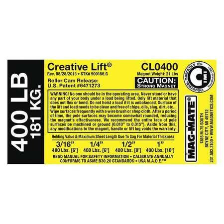 MAG-MATE 900186 REPLACEMENT CAPACITY STICKER