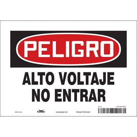 CONDOR USA INC 479P22 SAFETY SIGN,7 IN X 10 IN,VINYL