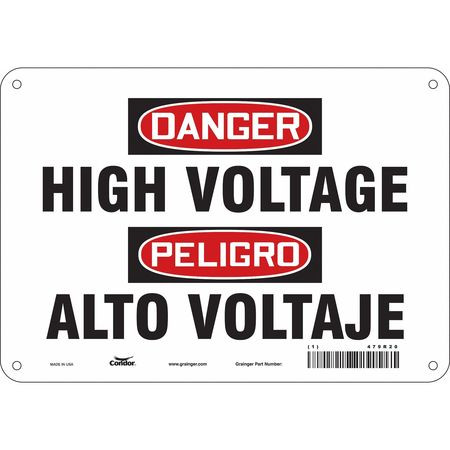 CONDOR USA INC 479R20 SAFETY SIGN,7 IN X 10 IN,POLYETHYLENE