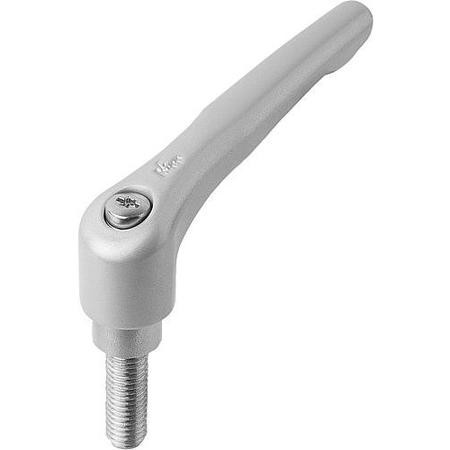 KIPP K0123.1A23X25 ADJUSTABLE HANDLE 1/4 -20 ZINC