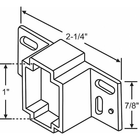 GRAINGER GLOBAL SOURCING 45-16 DRAWER TRACK BRACKET 1/4 H