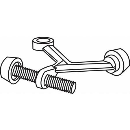 GRAINGER GLOBAL SOURCING 19-142SN DOOR STOP DOOR MOUNT SATIN NICKEL