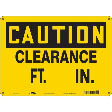 CONDOR USA INC 477L61 TRAFFIC SIGN 14 W 10 H 0.004 THICKNESS