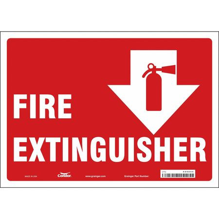 CONDOR USA INC 469X95 SAFETY SIGN 14 W 10 H 0.004 THICKNESS