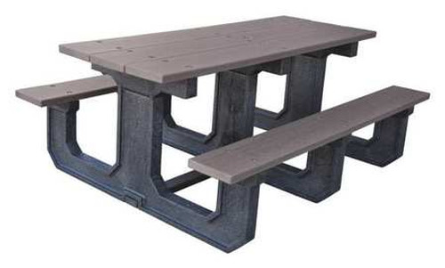 ULTRASITE 24-GRY6 PICNIC TABLE GRAY 72 IN W RECTANGULAR