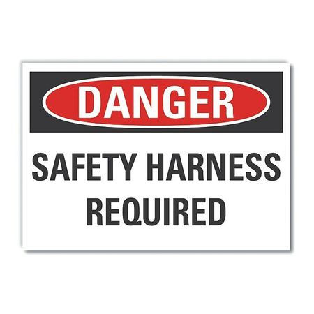 LYLE LCU4-0466-ND_10X7 DECAL DANGER SAFETY HARNESS 10 X7 