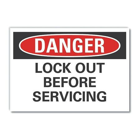 LYLE LCU4-0489-RD_7X5 DANGER SIGN 7 W X 5 H 0.001 THICK