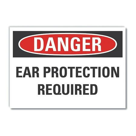 LYLE LCU4-0467-ND_14X10 DECAL DANGER EAR PROTECTION 14 X10 