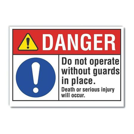 LYLE LCU4-0083-ND_5X3.5 DANGER SIGN 5 W X 3-1/2 H 0.001 THICK