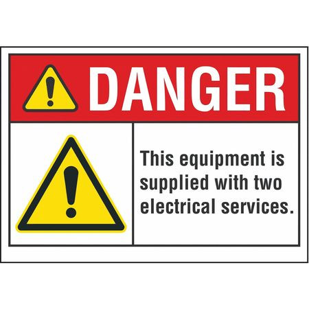 LYLE LCU4-0081-RD_5X3.5 DANGER SIGN 5 W X 3-1/2 H 0.001 THICK
