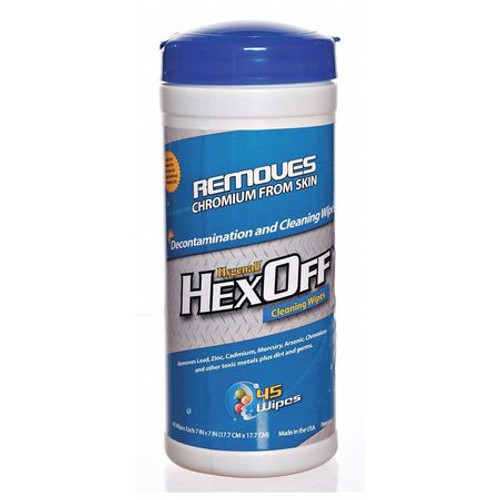 HYGENALL HX45NRCN HEAVY METAL REMOVING WIPES CANISTER PK12