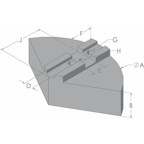 ABBOTT ALUMINUM 6P1 LATHE JAW 5/16 ALUMINUM