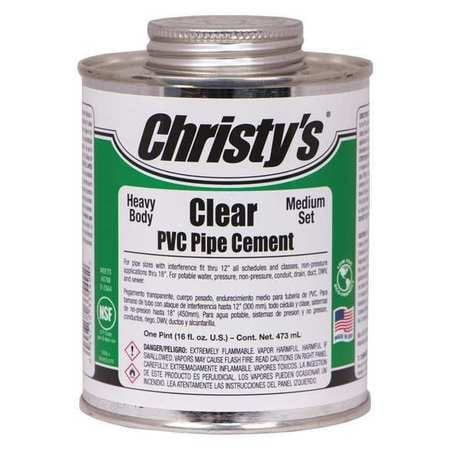 CHRISTY'S RH-HCLV-PT-12 PIPE CEMENT CLEAR 16 OZ.