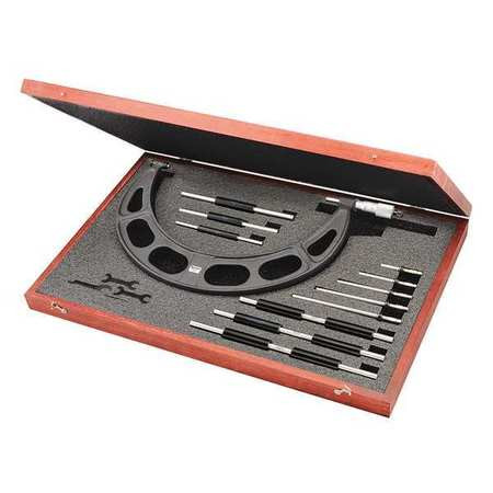 STARRETT 224.1GRLZ INTERCHANGEABLE ANVIL MICROMETER 6-12" W