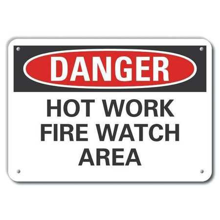 LYLE LCU4-0473-NP_14X10 DECAL DANGER HOT WORK FIRE 14X10 
