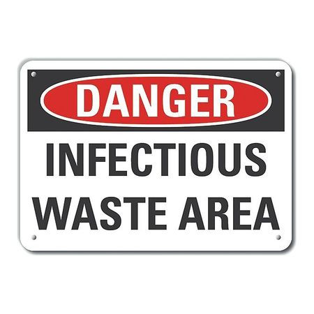 LYLE LCU4-0448-NP_10X7 DECAL DANGER INFECTIOUS WASTE 10X7 