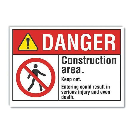 LYLE LCU4-0138-RD_10X7 DANGER SIGN 10 W X 7 H 0.001 THICK