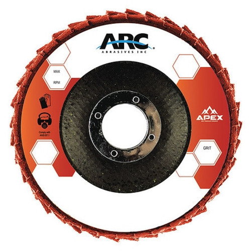 APEX TOOL GROUP 10670215-1 FLAP DISC,4-1/2" DIA.,TYPE 29,COARSE
