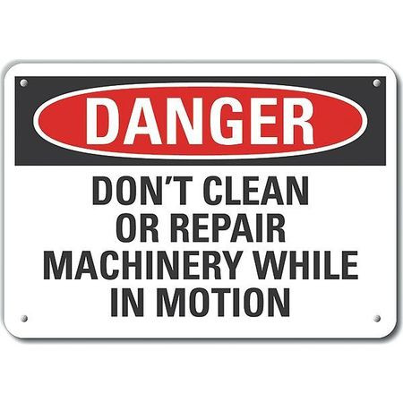 LYLE LCU4-0628-RA_14X10 RFLCT MACH&OPERATION DANGER SIGN,10X14IN