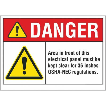 LYLE LCU4-0069-RD_5X3.5 DANGER SIGN 5 W X 3-1/2 H 0.001 THICK