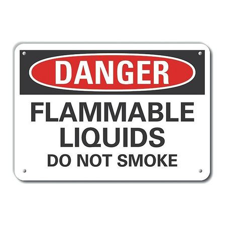 LYLE LCU4-0514-RA_10X7 REFL ALUM DANGER FLAMMABLE 10 X7 