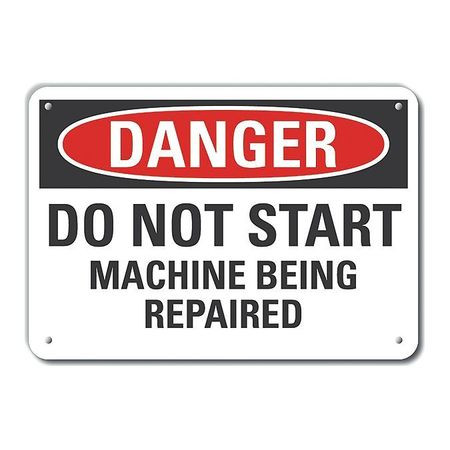 LYLE LCU4-0543-RA_14X10 REFL ALUM DANGER DO NOT START 14 X10 
